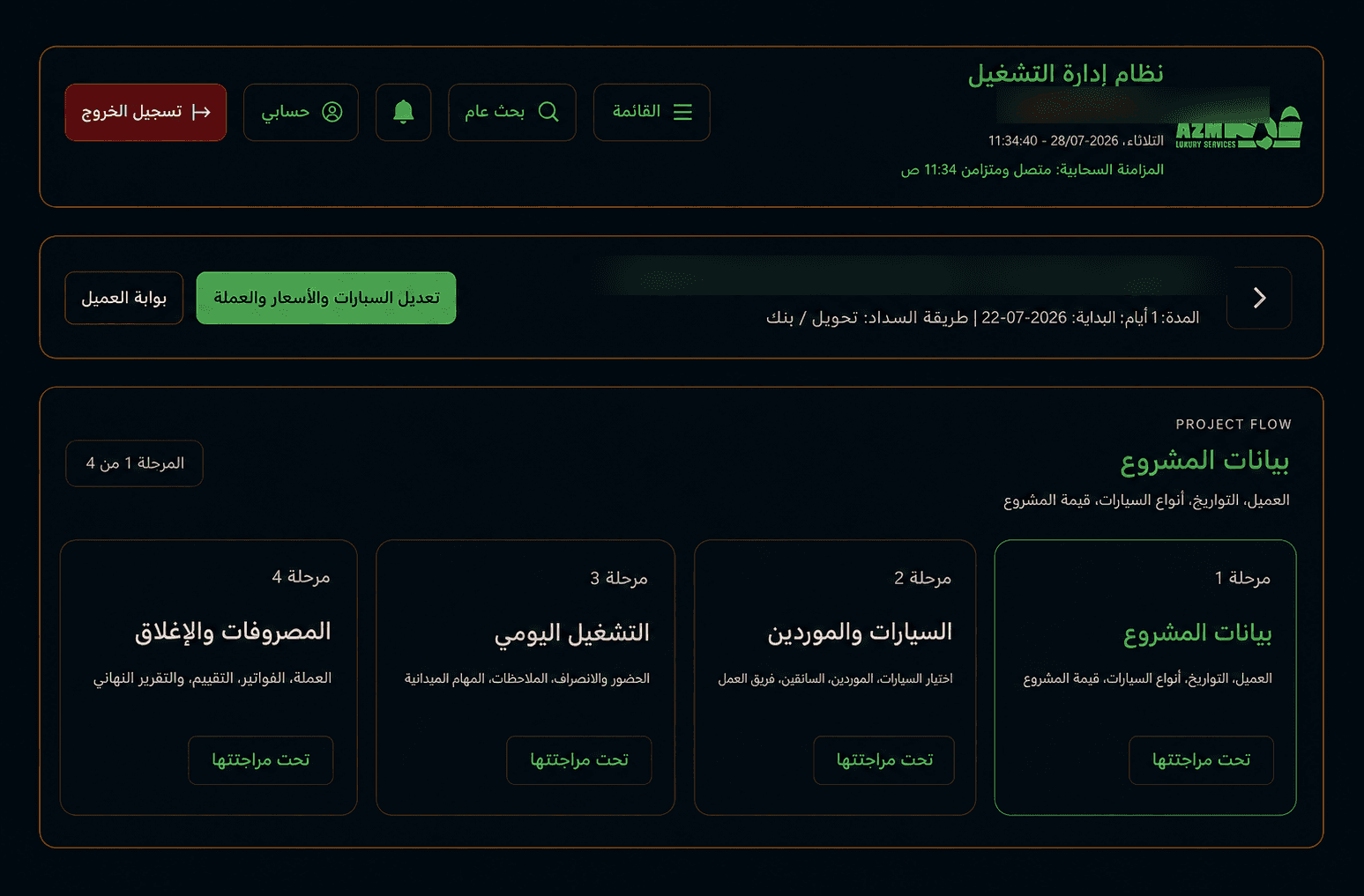 Project Management Dashboard